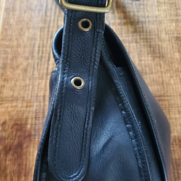 Vintage 90's Coach 9951 Legacy Patricia Saddle Bag in Black Glove Tanned Leather - Picture 8 of 10